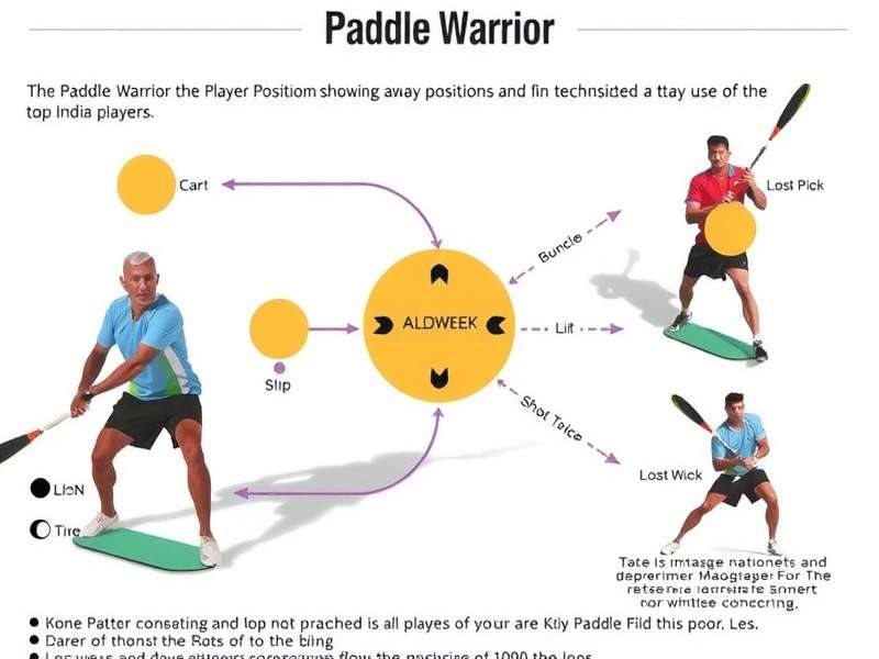 Paddle Warrior strategy guide showing player positions and shot techniques used by top Indian players